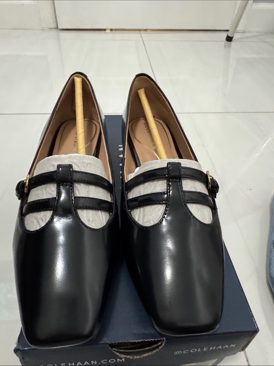 Cole Haan Shoes - Cole Haan Black and Cream Leather Mary Jane Loafers